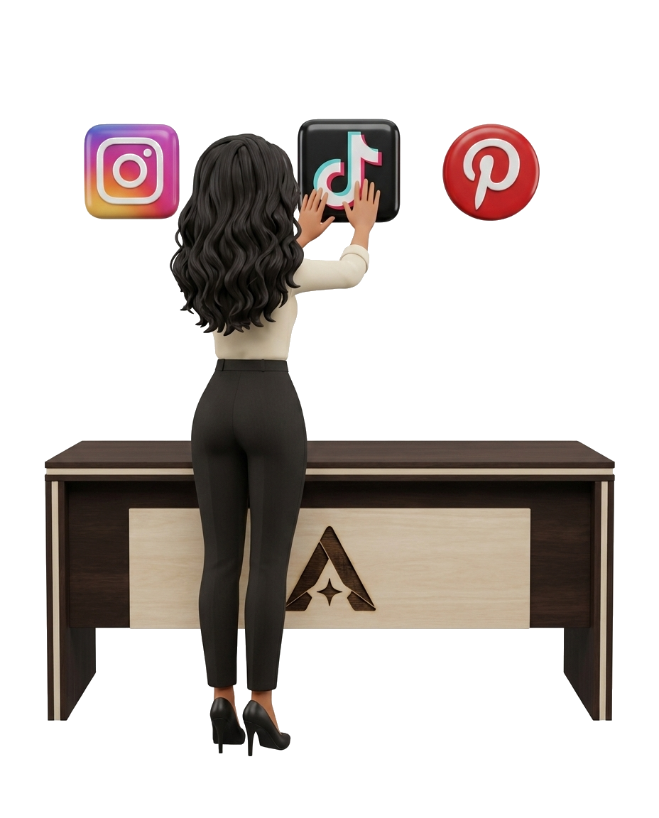 Arivo beállítja a jelenlétedet Instagramon, TikTokon és Pinteresten